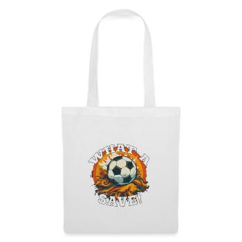Balle de football - Quelle sauvegarde! - Sac en tissu - blanc - Devant