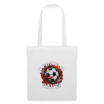 Balle de football - Quelle sauvegarde! - Sac en tissu - blanc - Devant