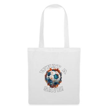 Balle de football - Quelle sauvegarde! - Sac en tissu - blanc - Devant