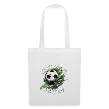 Balle de football - Quelle sauvegarde! - Sac en tissu - blanc - Devant