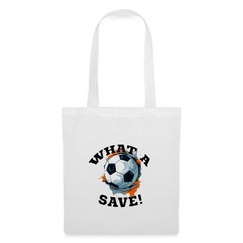 Balle de football - Quelle sauvegarde! - Sac en tissu - blanc - Devant