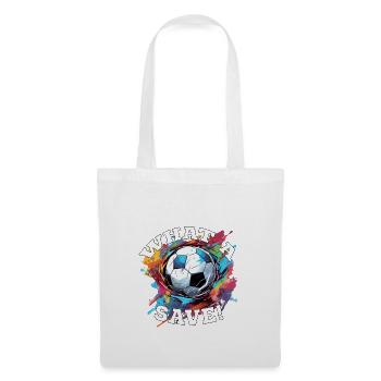 Balle de football - Quelle sauvegarde! - Sac en tissu - blanc - Devant