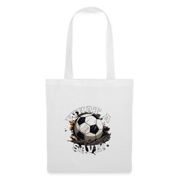 Balle de football - Quelle sauvegarde! - Sac en tissu - blanc - Devant