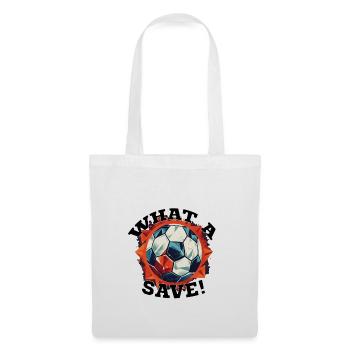 Balle de football - Quelle sauvegarde! - Sac en tissu - blanc - Devant