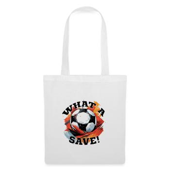 Balle de football - Quelle sauvegarde! - Sac en tissu - blanc - Devant