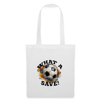 Ballon de football - Quelle économie ! - Sac en tissu - blanc - Devant
