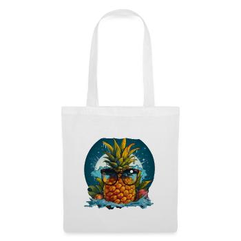 Ananas - Stoffbeutel - Weiß - Vorne