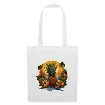 Ananas - Stoffbeutel - Weiß - Vorne