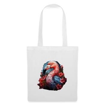 Flamingo - Stoffbeutel - Weiß - Vorne