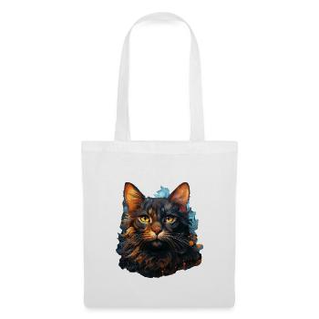 Katze - Stoffbeutel - Weiß - Vorne