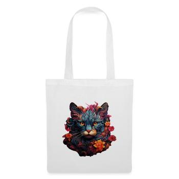 Katze - Stoffbeutel - Weiß - Vorne
