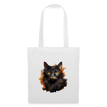 Katze - Stoffbeutel - Weiß - Vorne