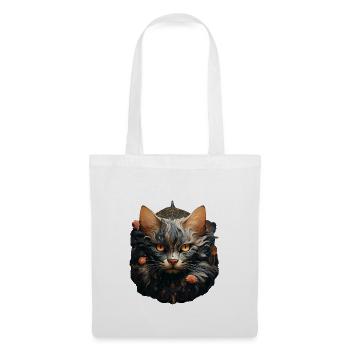 Katze - Stoffbeutel - Weiß - Vorne