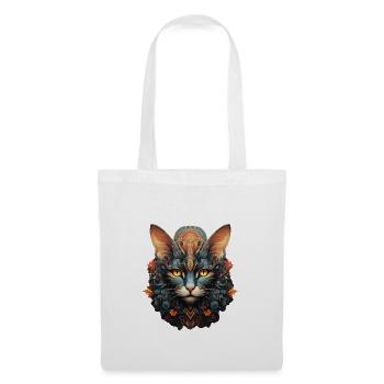 Katze - Stoffbeutel - Weiß - Vorne