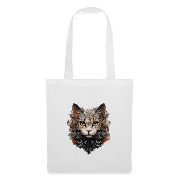Katze - Stoffbeutel - Weiß - Vorne