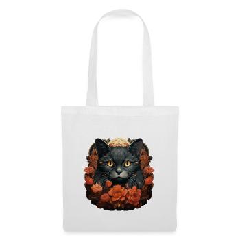 Katze - Stoffbeutel - Weiß - Vorne