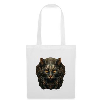 Katze - Stoffbeutel - Weiß - Vorne