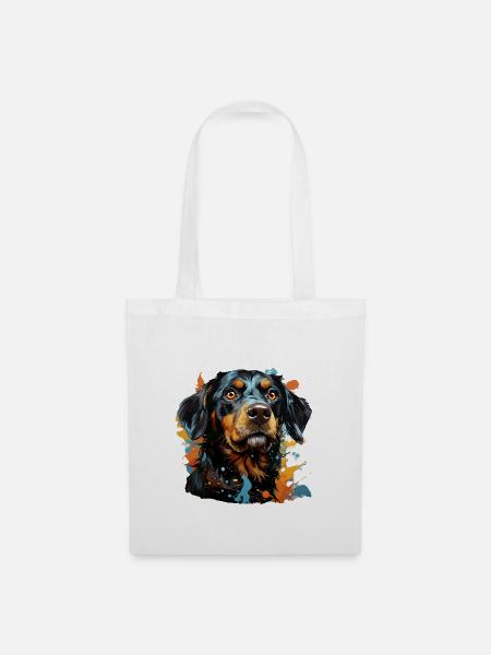 Hund - Stoffbeutel - Weiß