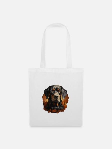 Hund - Stoffbeutel - Weiß