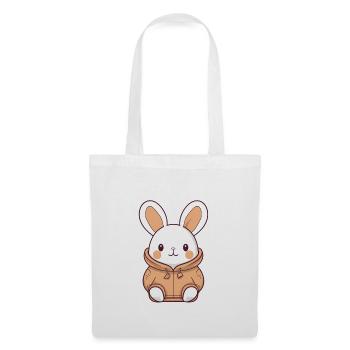 Hase - Kawaii Style - Stoffbeutel - Weiß - Vorne