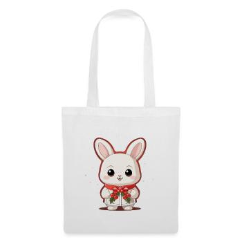 Bunny Christmas Design - Kawaii Style - Tote Bag - white - Front