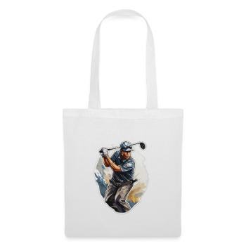 Golf Spieler - Illustration - Stoffbeutel - Weiß - Vorne
