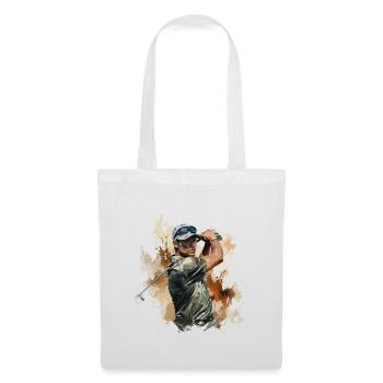 Golf Spieler - Illustration - Stoffbeutel - Weiß - Vorne