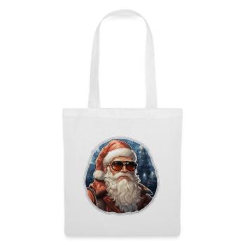 Père Noël - illustration - Sac en tissu - blanc - Devant