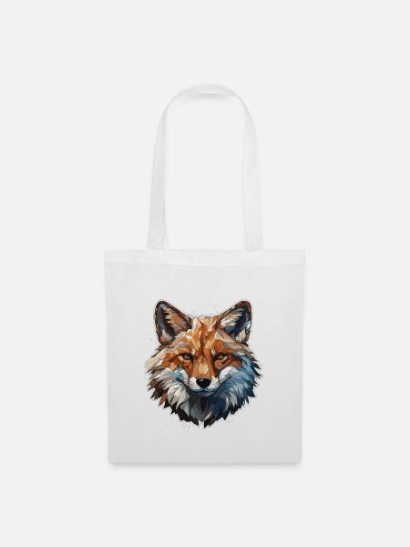 Fuchs - Illustration - Stoffbeutel - Weiß