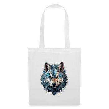 Loup - Illustration - Sac en tissu - blanc - Devant