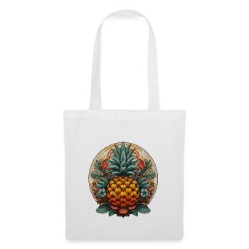 Ananas - Illustration - Stoffbeutel - Weiß - Vorne