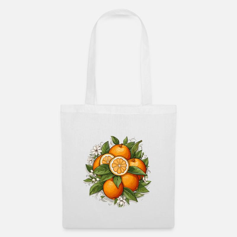 Orange - Illustration - Stoffbeutel - Weiß