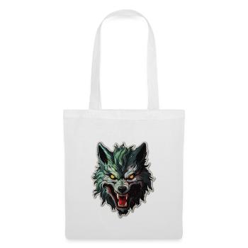 Wolf - Illustration - Stoffbeutel - Weiß - Vorne