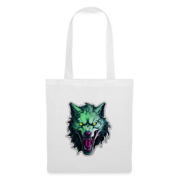 Wolf - Illustration - Stoffbeutel - Weiß - Vorne