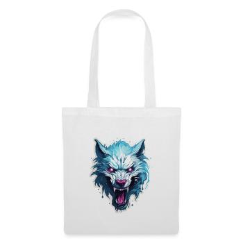 Loup - Illustration - Sac en tissu - blanc - Devant
