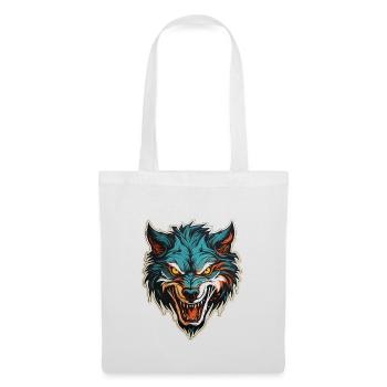 Wolf - Illustration - Stoffbeutel - Weiß - Vorne