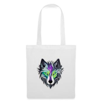 Wolf - Illustration - Stoffbeutel - Weiß - Vorne