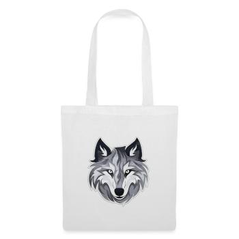 Wolf - Illustration - Stoffbeutel - Weiß - Vorne