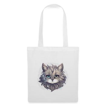 Chat - illustration - Sac en tissu - blanc - Devant