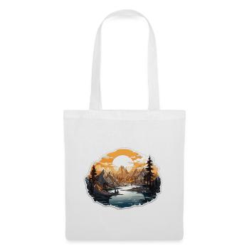 Paysage - Illustration - Sac en tissu - blanc - Devant