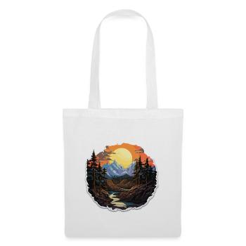 Paysage - Illustration - Sac en tissu - blanc - Devant