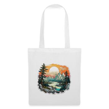 Paysage - Illustration - Sac en tissu - blanc - Devant