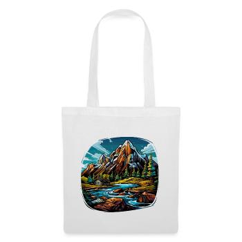 Paysage - Illustration - Sac en tissu - blanc - Devant