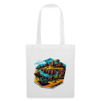 Paysage - Illustration - Sac en tissu - blanc - Devant