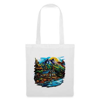 Paysage - Illustration - Sac en tissu - blanc - Devant