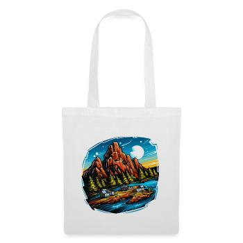 Paysage - Illustration - Sac en tissu - blanc - Devant