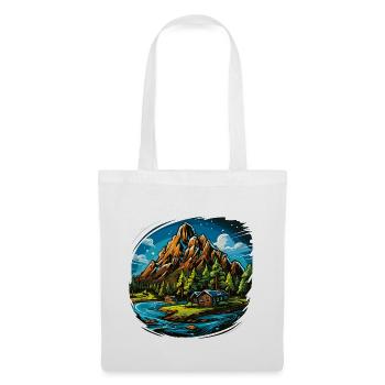 Paysage - Illustration - Sac en tissu - blanc - Devant