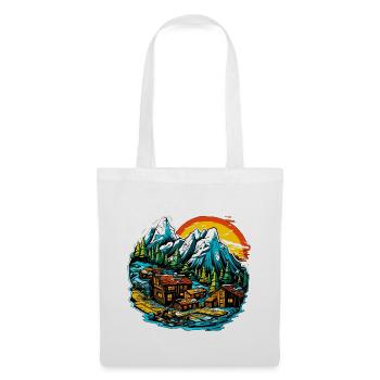 Paysage - Illustration - Sac en tissu - blanc - Devant