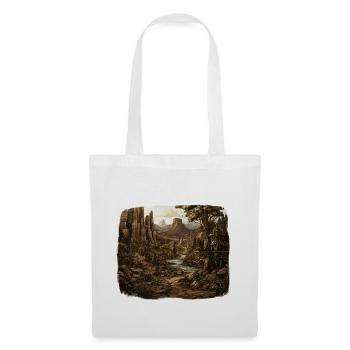 Paysage - Illustration - Sac en tissu - blanc - Devant