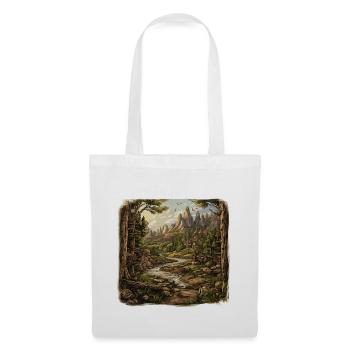 Paysage - Illustration - Sac en tissu - blanc - Devant